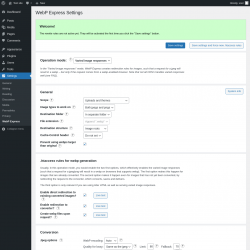 Page screenshot: Settings &rarr; WebP Express