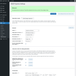 Page screenshot: Settings &rarr; WebP Express