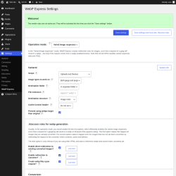 Page screenshot: Settings &rarr; WebP Express