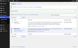 Page screenshot: Plugins &lsaquo; Test site &mdash; WordPress