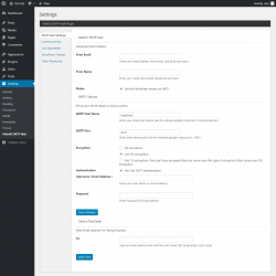 Page screenshot: Settings  &rarr; Webriti SMTP Mail