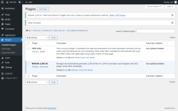 Page screenshot: Plugins ‹ Test site — WordPress