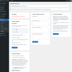 Page screenshot: Tools → Llms.txt