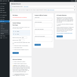 Page screenshot: Tools → Llms.txt