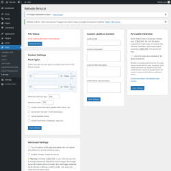 Page screenshot: Tools → Llms.txt