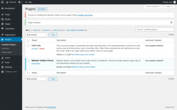 Page screenshot: Plugins &lsaquo; Test site &mdash; WordPress