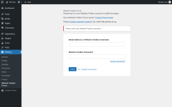 Page screenshot: Website Toolbox ‹ Test site — WordPress