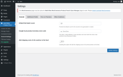 Page screenshot: WebToffee Product Feed → General Settings
