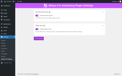 Page screenshot: Settings &rarr; Webyx FG Settings