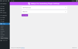 Page screenshot: Settings &rarr; Webyx FG Settings