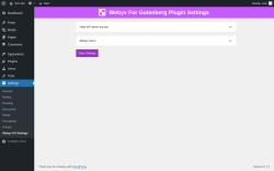 Page screenshot: Settings &rarr; Webyx FG Settings