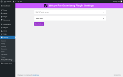 Page screenshot: Settings &rarr; Webyx FG Settings