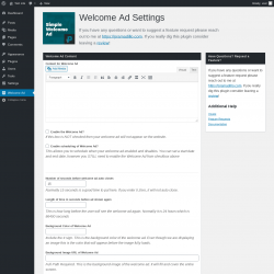 Page screenshot: Welcome Ad