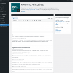 Page screenshot: Welcome Ad