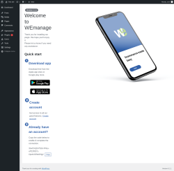 Page screenshot: &lsaquo; Test site &mdash; WordPress