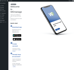 Page screenshot: &lsaquo; Test site &mdash; WordPress