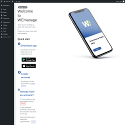 Page screenshot: &lsaquo; Test site &mdash; WordPress