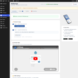 Page screenshot: WeManage &lsaquo; Test site &mdash; WordPress