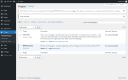 Page screenshot: Plugins &lsaquo; Test site &mdash; WordPress