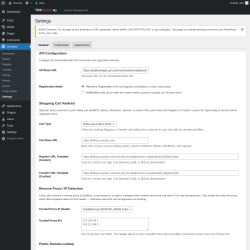 Page screenshot: Domains &rarr; Settings