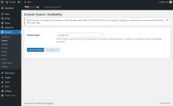 Page screenshot: Domains &rarr; Search