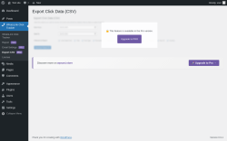 Page screenshot: WhatsLink Click Tracker &rarr; Export CSV PRO