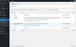 Page screenshot: Plugins &lsaquo; Test site &mdash; WordPress