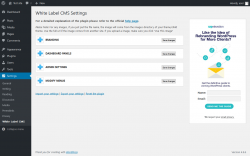 Page screenshot: Settings  &rarr; White Label CMS