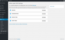 Page screenshot: Settings  &rarr; White Label CMS
