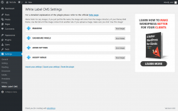Page screenshot: Settings  &rarr; White Label CMS