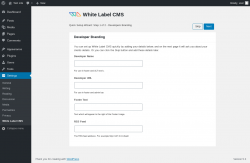 Page screenshot: Settings &rarr; White Label CMS