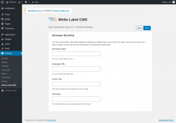 Page screenshot: Settings &rarr; White Label CMS