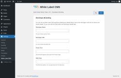 Page screenshot: Settings &rarr; White Label CMS