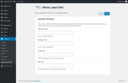 Page screenshot: Settings &rarr; White Label CMS