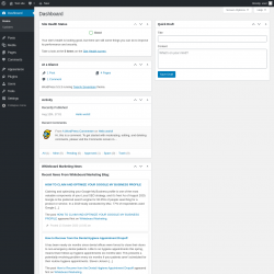 Page screenshot: Dashboard &lsaquo; Test site &mdash; WordPress