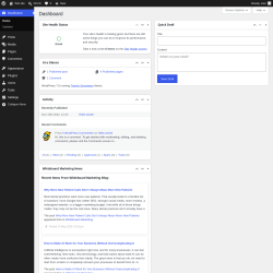 Page screenshot: Dashboard &lsaquo; Test site &mdash; WordPress