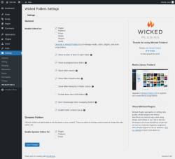 Page screenshot: Settings → Wicked Folders