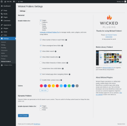 Page screenshot: Settings → Wicked Folders