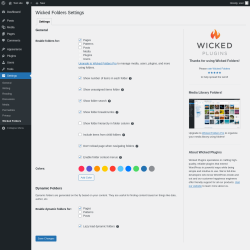 Page screenshot: Settings → Wicked Folders