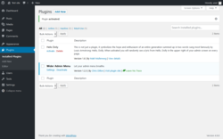 Page screenshot: Plugins ‹ Test site — WordPress