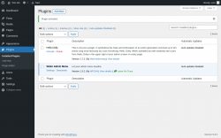 Page screenshot: Plugins ‹ Test site — WordPress