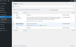 Page screenshot: Plugins ‹ Test site — WordPress