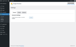 Page screenshot: Google Reviews → Settings