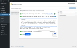 Page screenshot: Google Reviews &rarr; Settings
