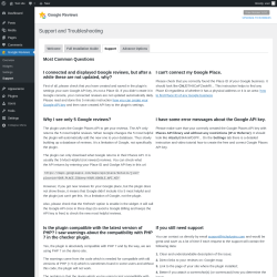 Page screenshot: Google Reviews &rarr; Support &rarr; 
                        Support                    