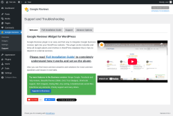 Page screenshot: Google Reviews &rarr; Support