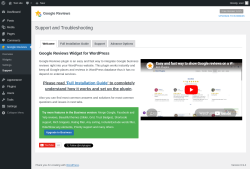 Page screenshot: Google Reviews &rarr; Support