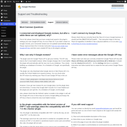 Page screenshot: Google Reviews &rarr; Support &rarr; 
                        Support                    