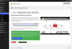 Page screenshot: Google Reviews &rarr; Support