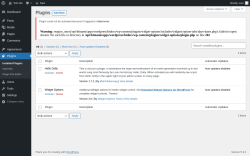 Page screenshot: Plugins &lsaquo; Test site &mdash; WordPress
